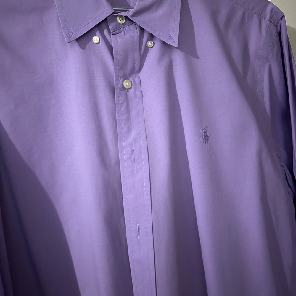 Ralph Lauren Lavender Men's Button Down Shirt & Half-Zip sweater Set